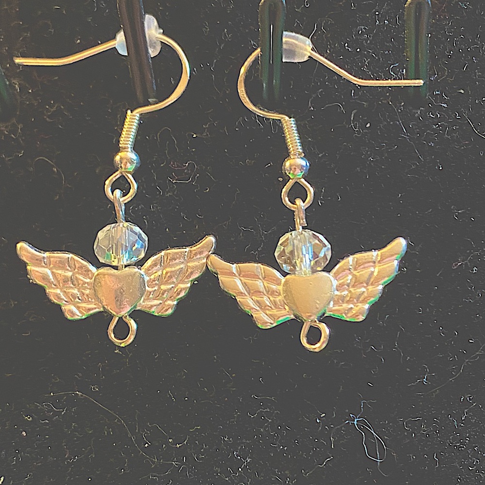 Beautiful Silver Angel Earrings!!